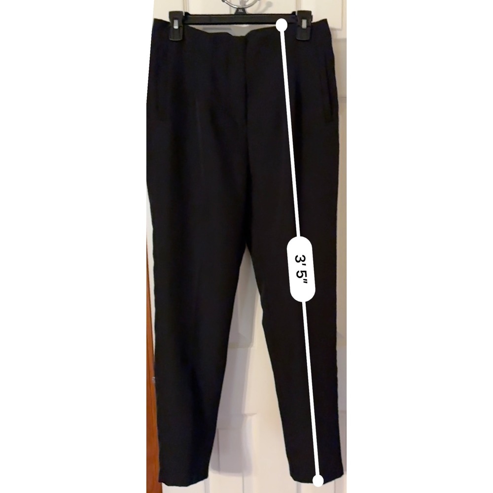 Womens Black Dress Pants Size L‎ Classic Career Office Business Casual Trousers - Picture 3 of 13